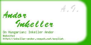 andor inkeller business card